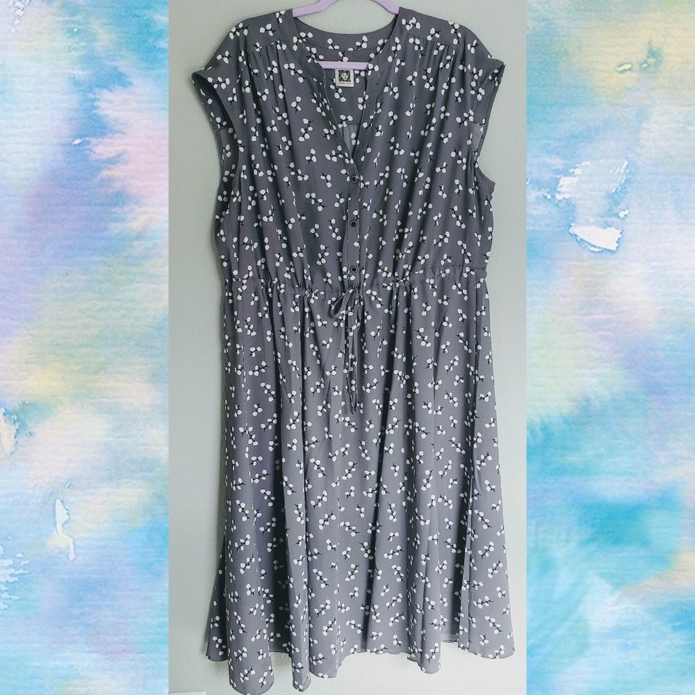 Anne Klein Drawstring Midi Dress NWOT